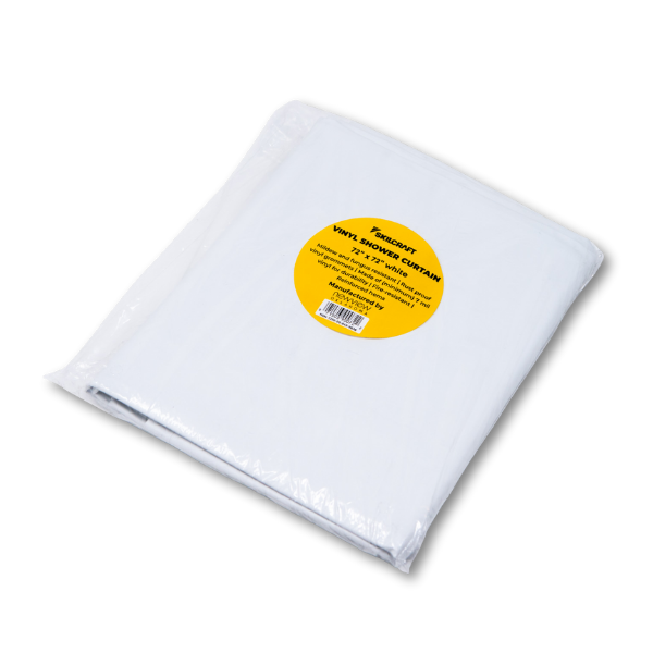 Shower Curtain, White, 72"W x 72"L