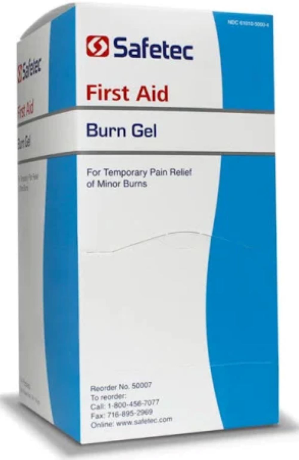 Safetec Burn Relief Topical Gel, 0.9g Individual Foil Packets, 25 packets/box