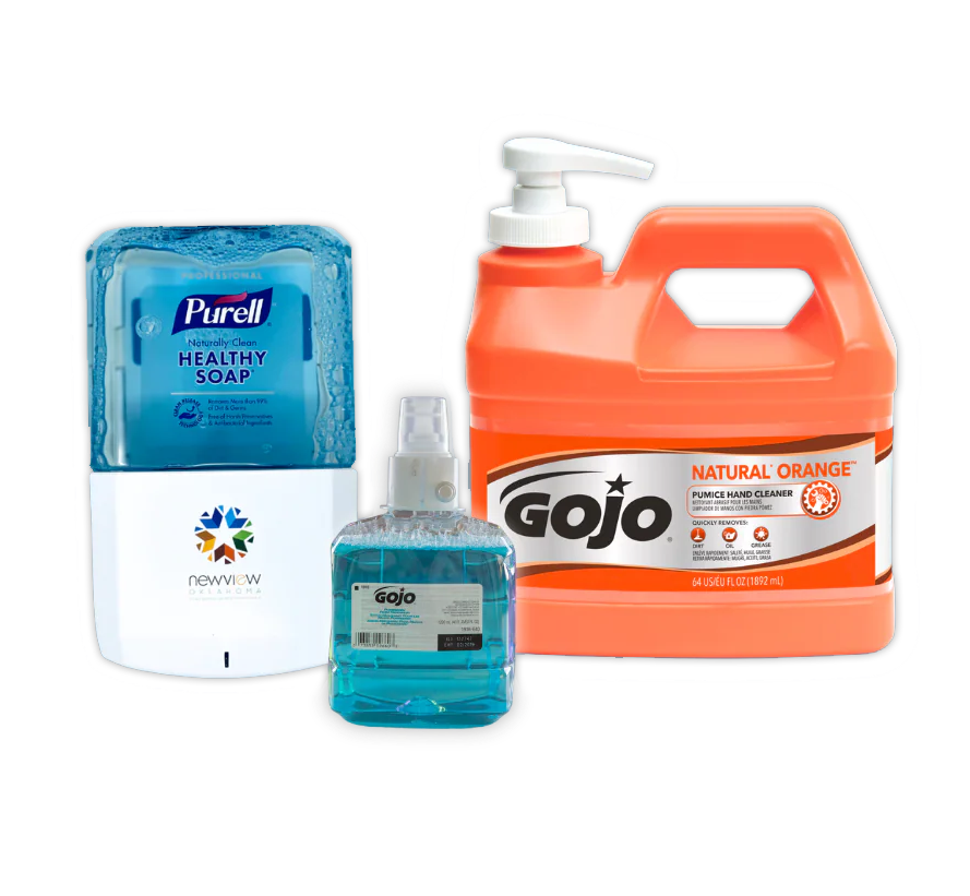 NewView Gojo and Purell Products