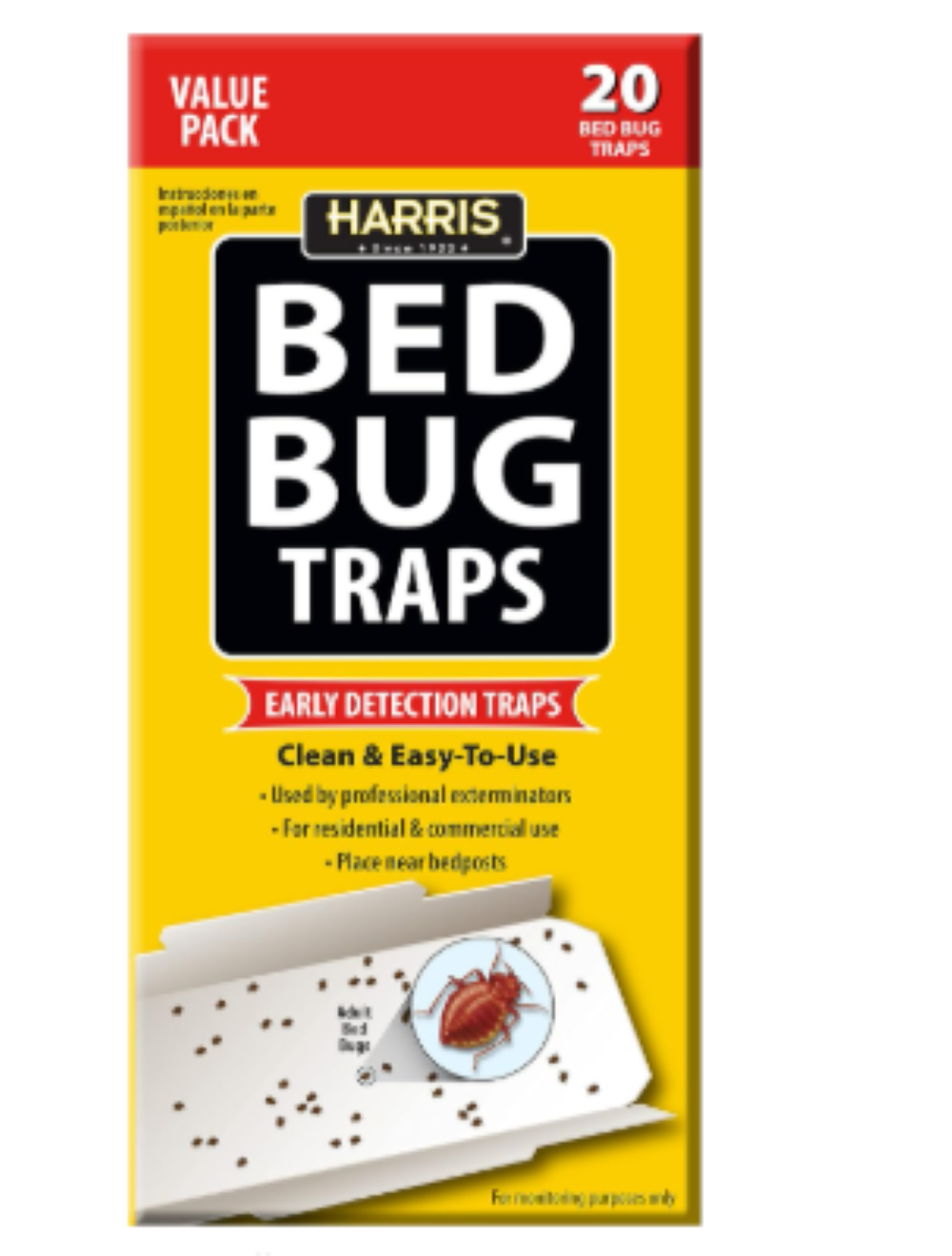 Bed Bug Sticky Trap, 4/Box