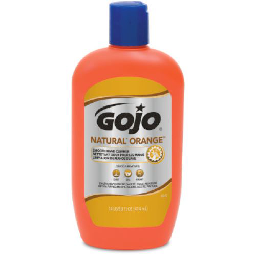 GOJO® Natural* Orange™ Smooth Hand Cleaner: 14 fl oz Squeeze Bottle, 4/Case