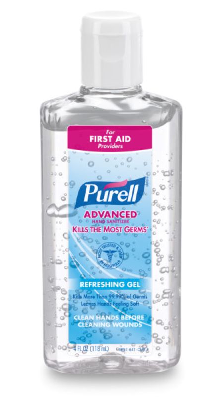 PURELL® Advanced Hand Sanitizer Gel: 4 fl oz Portable Flip Cap Bottle, 12/Case