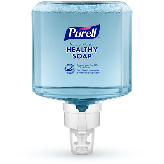 PURELL® CRT HEALTHY SOAP™ Naturally Clean Foam Refill for PURELL® ES8 Touch-Free Soap Dispensers, 1200 mL cartridge, 2/Case