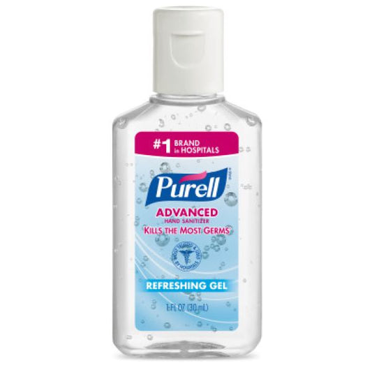 PURELL® Advanced Hand Sanitizer Gel: 1 fl oz Flip Cap Squeeze Bottle, 250/Case