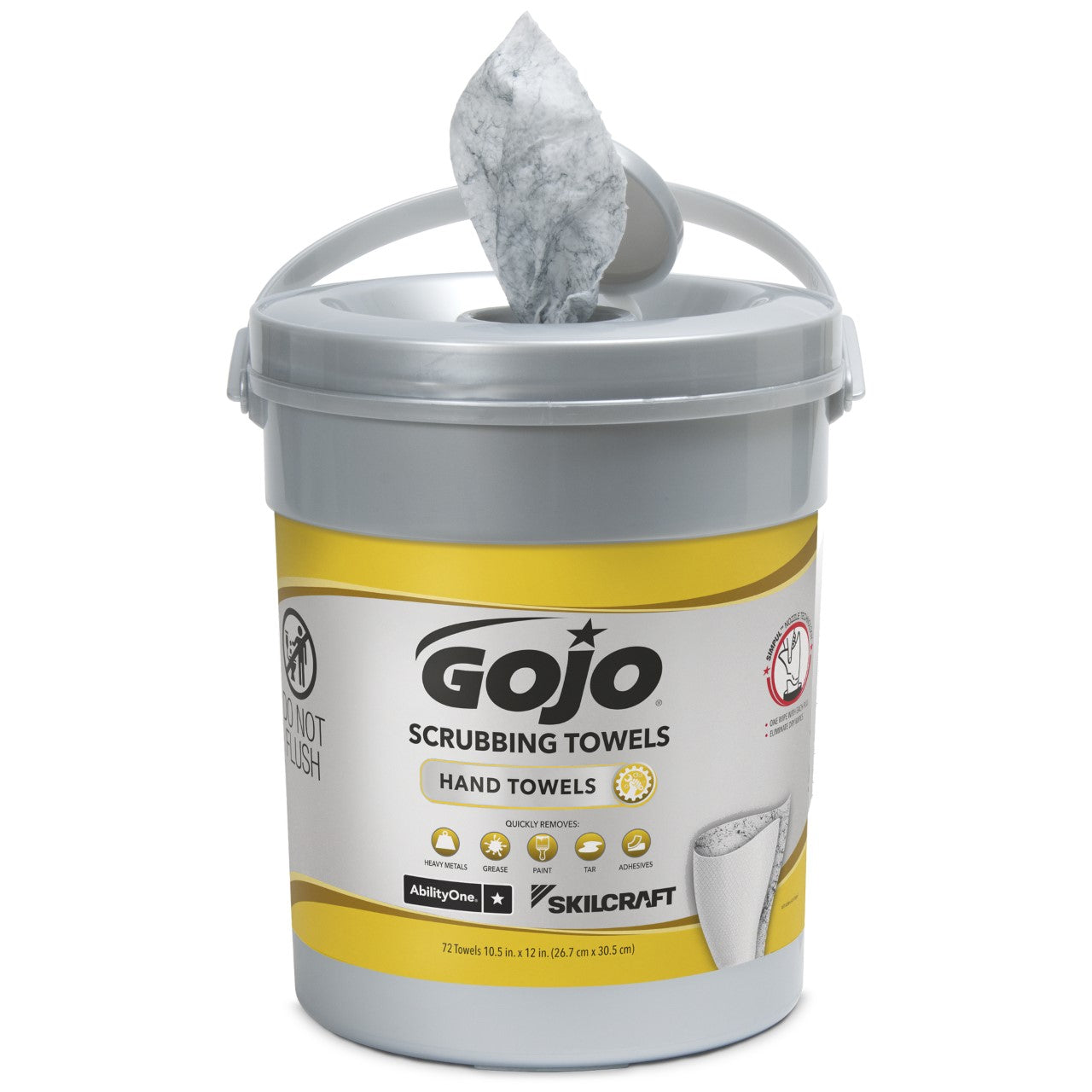 GOJO® Scrubbing Towels: 72 Count Bucket, 2 Buckets/Case