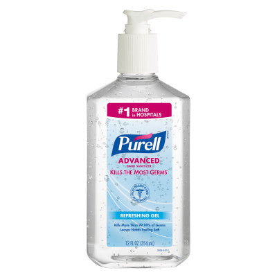 PURELL® Advanced Hand Sanitizer Gel, 12 fl oz table top pump bottle, 6/case