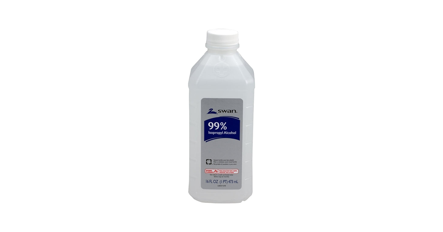 Rubbing Alcohol: Isopropyl 99%, 16 oz bottle, 12/case