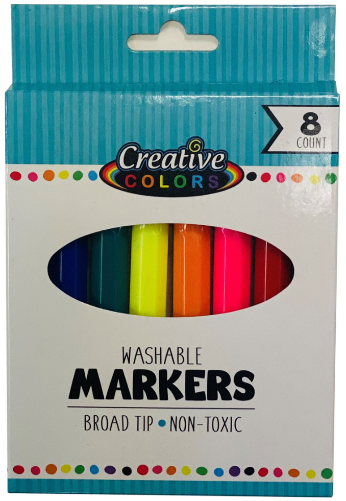 Broad Line Washable Markers, 8ct