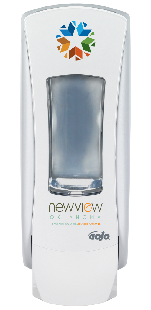 GOJO® ADX-12™ Manual Push Style Dispenser for Foam Soap, Features the Oklahoma State Seal